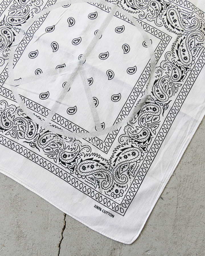 SUNNY SIDE UP サニーサイドアップ PEACE MARK PAISLEY BANDANA