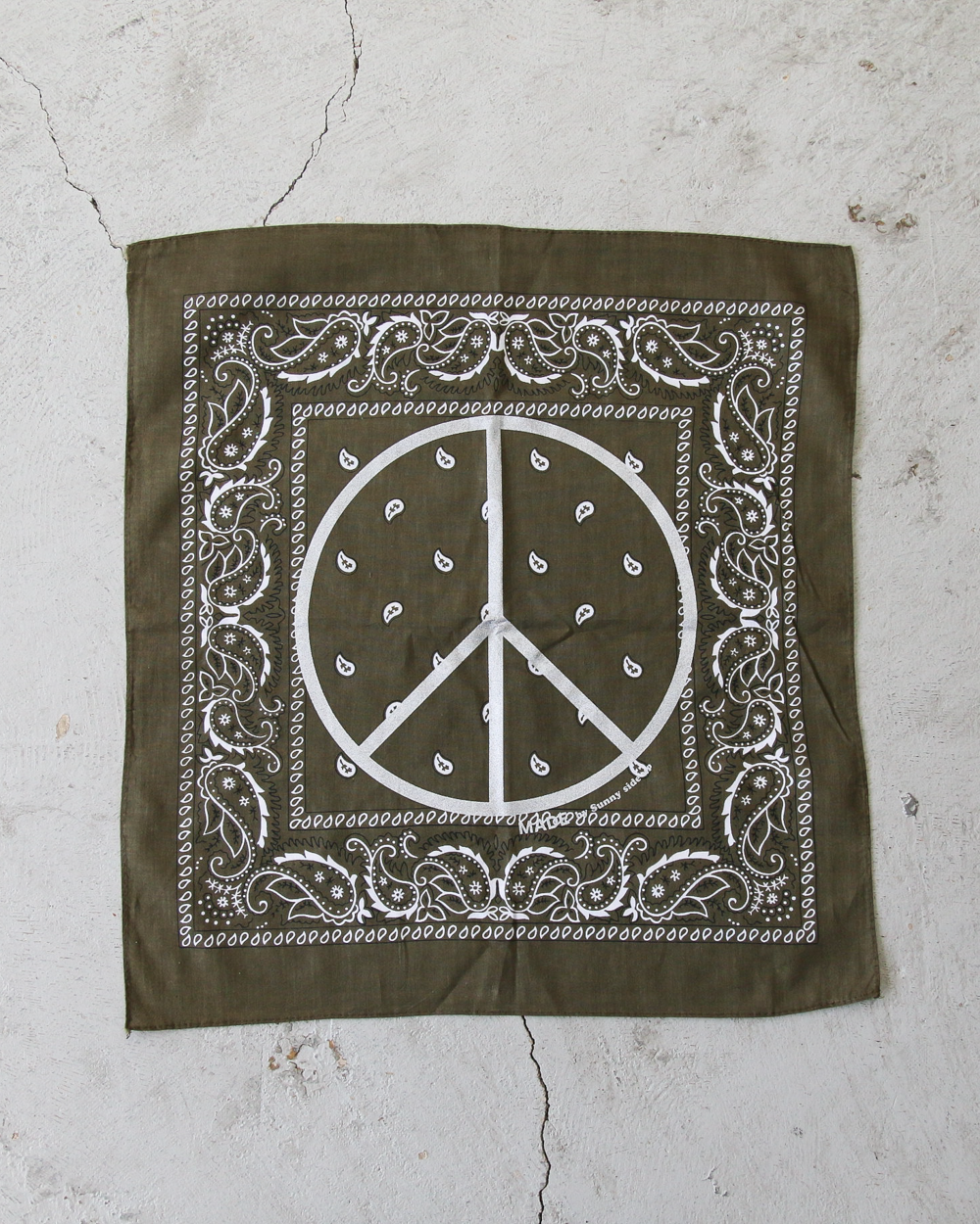 SUNNY SIDE UP サニーサイドアップ PEACE MARK PAISLEY BANDANA