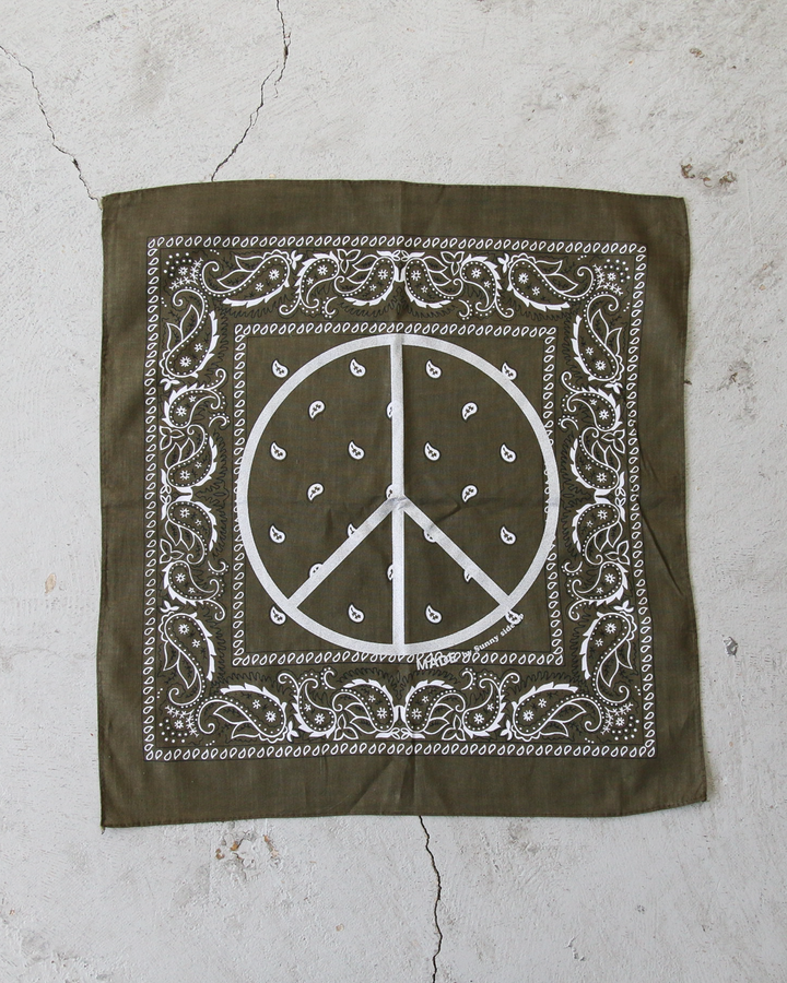 SUNNY SIDE UP サニーサイドアップ PEACE MARK PAISLEY BANDANA