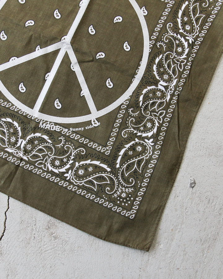 SUNNY SIDE UP サニーサイドアップ PEACE MARK PAISLEY BANDANA