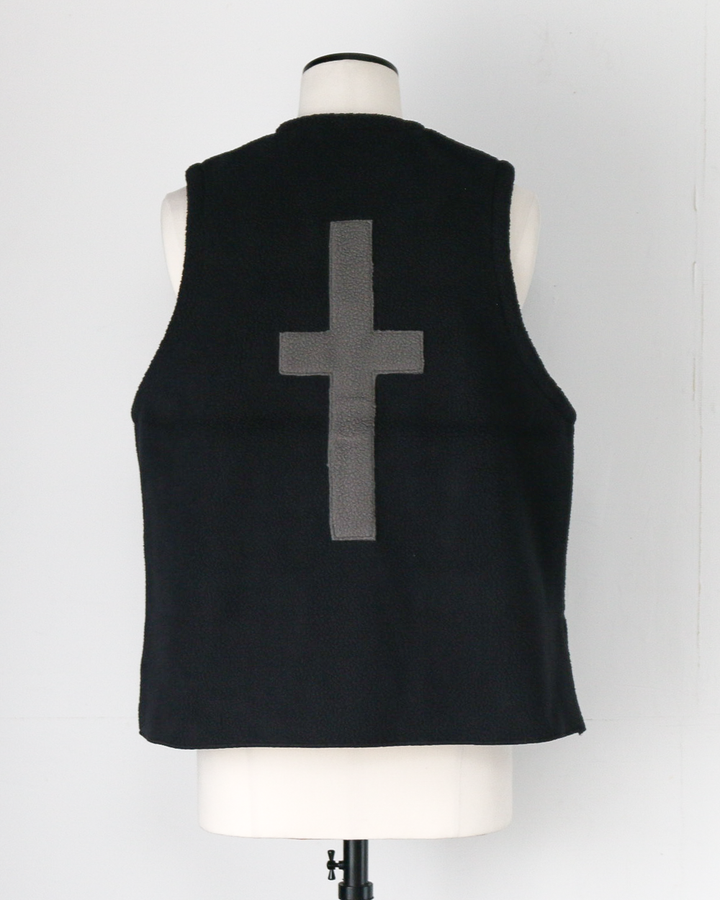 BURLAP OUTFITTER バーラップアウトフィッター PILE CROSS VEST Black