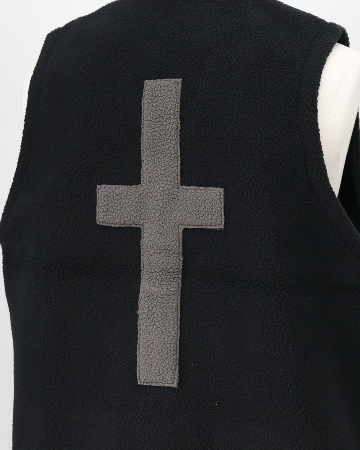 BURLAP OUTFITTER バーラップアウトフィッター PILE CROSS VEST Black