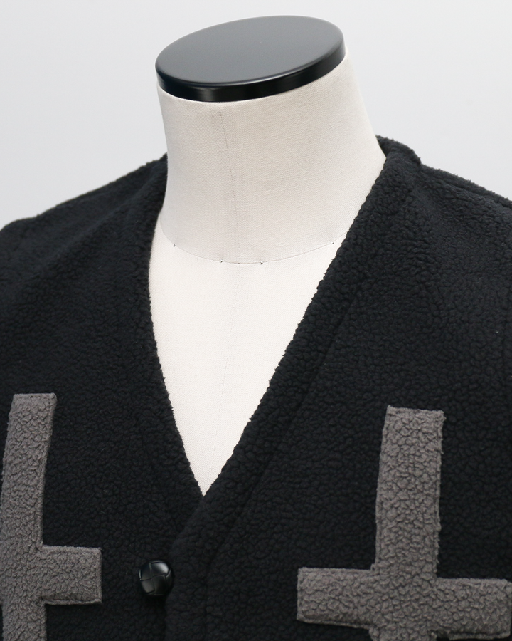 BURLAP OUTFITTER バーラップアウトフィッター PILE CROSS VEST Black