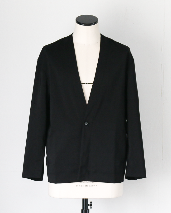 LAMOND ラモンド TWILL TWIST CARDIGAN JACKET Black