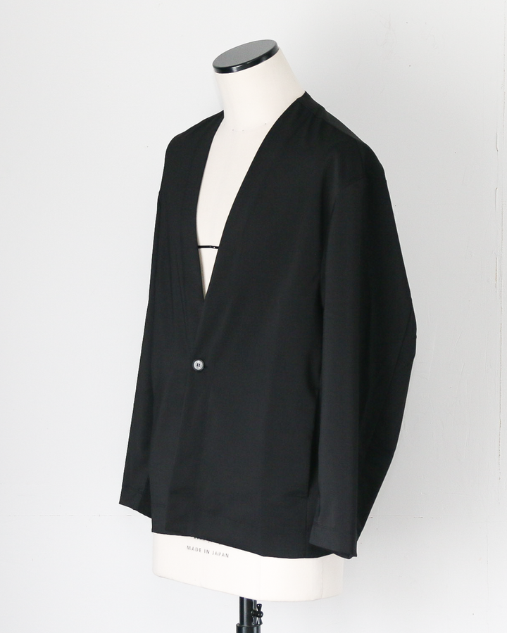LAMOND ラモンド TWILL TWIST CARDIGAN JACKET Black