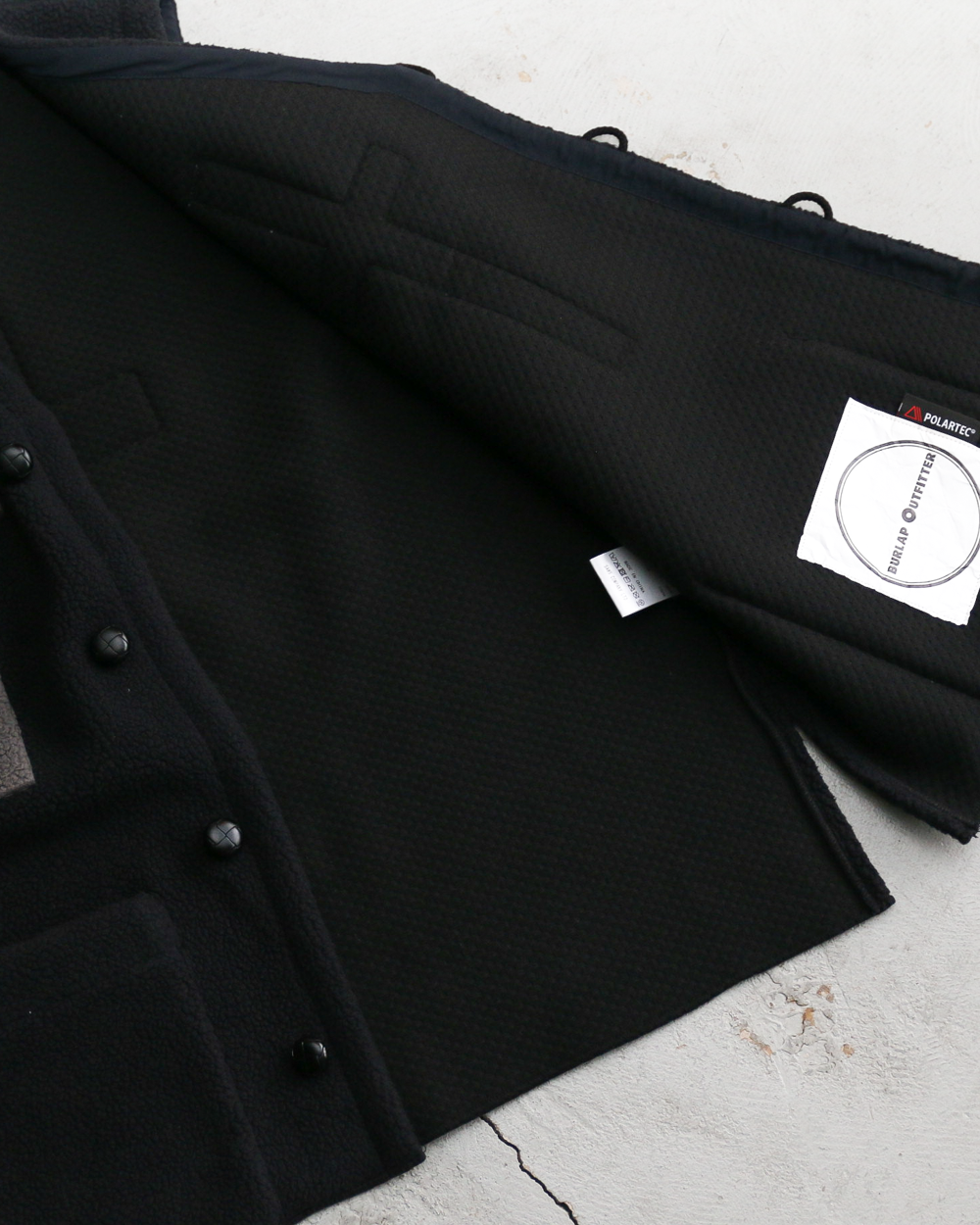 BURLAP OUTFITTER バーラップアウトフィッター PILE CROSS VEST Black
