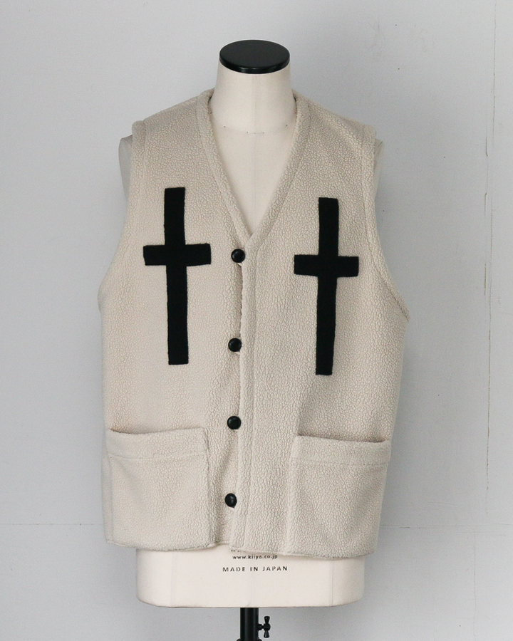 BURLAP OUTFITTER バーラップアウトフィッター PILE CROSS VEST Natural
