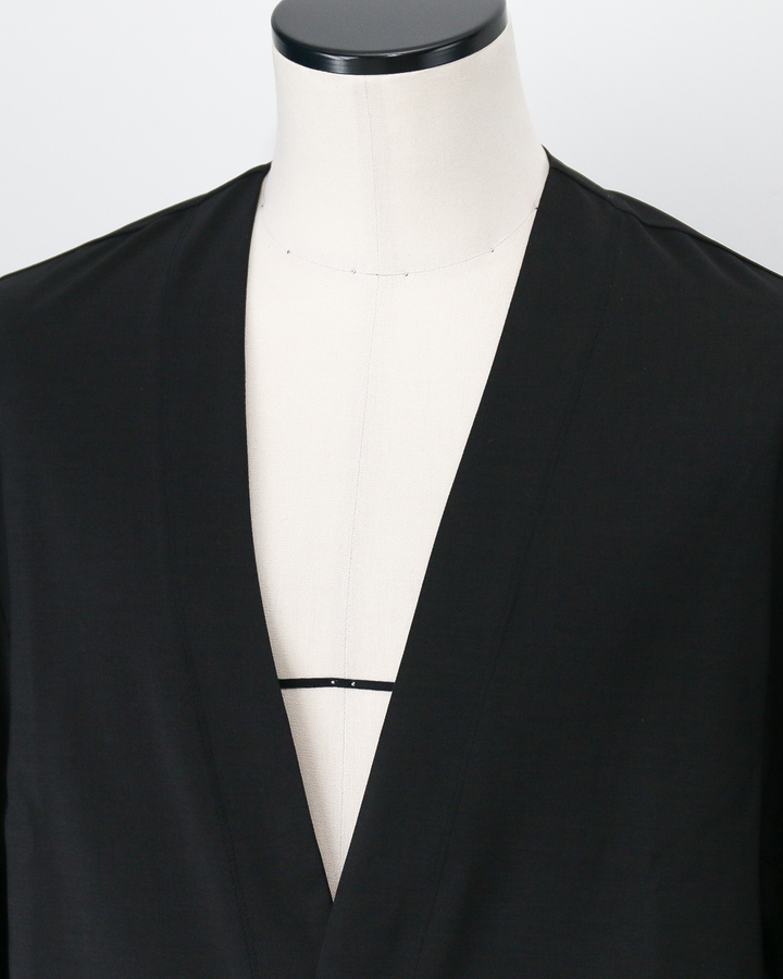 LAMOND ラモンド TWILL TWIST CARDIGAN JACKET Black