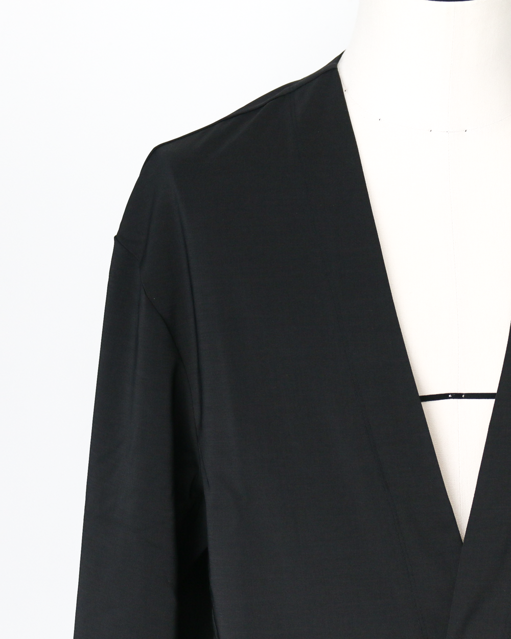 LAMOND ラモンド TWILL TWIST CARDIGAN JACKET Black