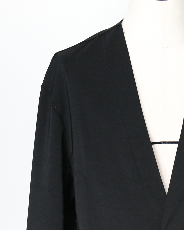LAMOND ラモンド TWILL TWIST CARDIGAN JACKET Black