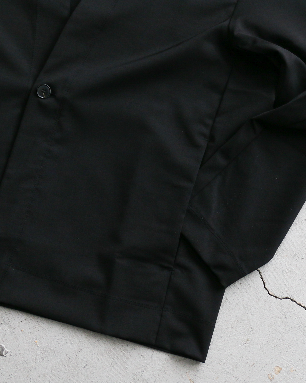LAMOND ラモンド TWILL TWIST CARDIGAN JACKET Black