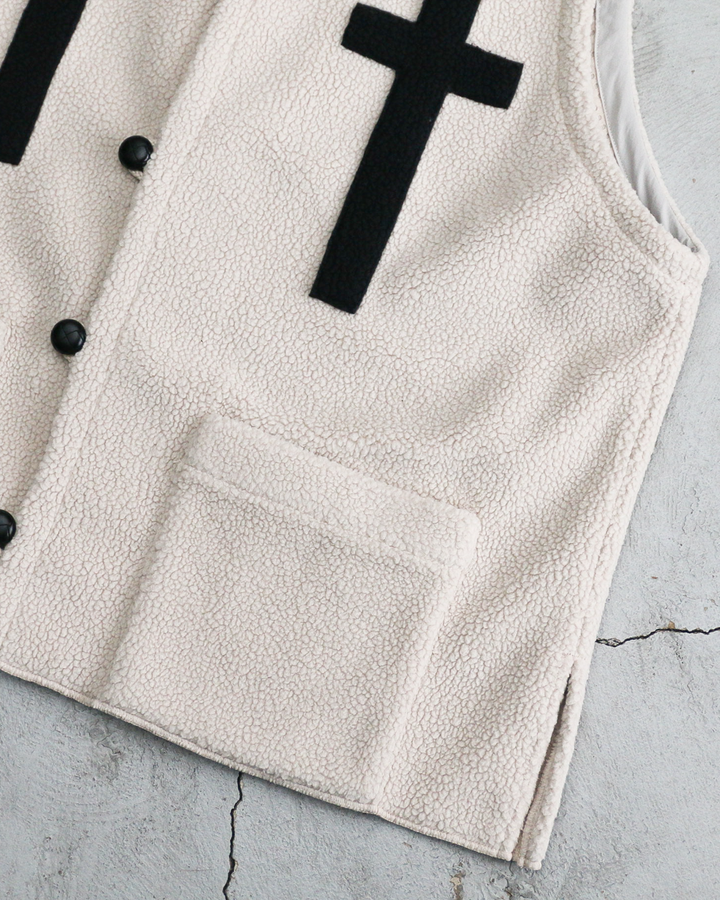 BURLAP OUTFITTER バーラップアウトフィッター PILE CROSS VEST Natural