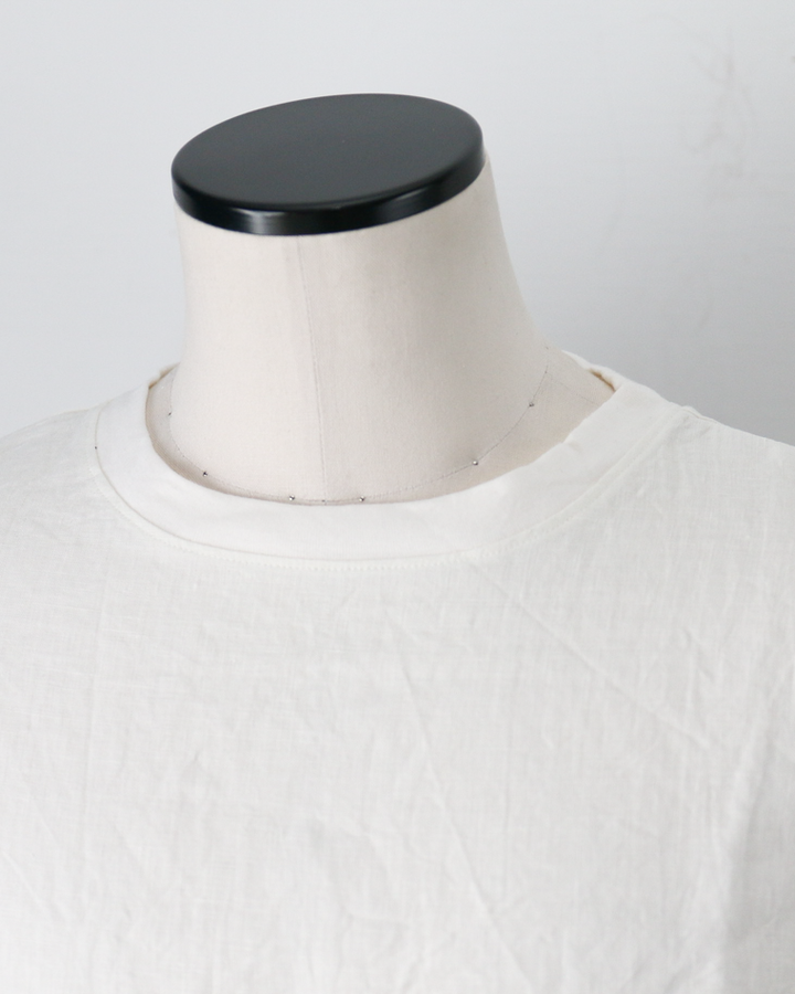 DELICIOUS LINEN Big T WHITE