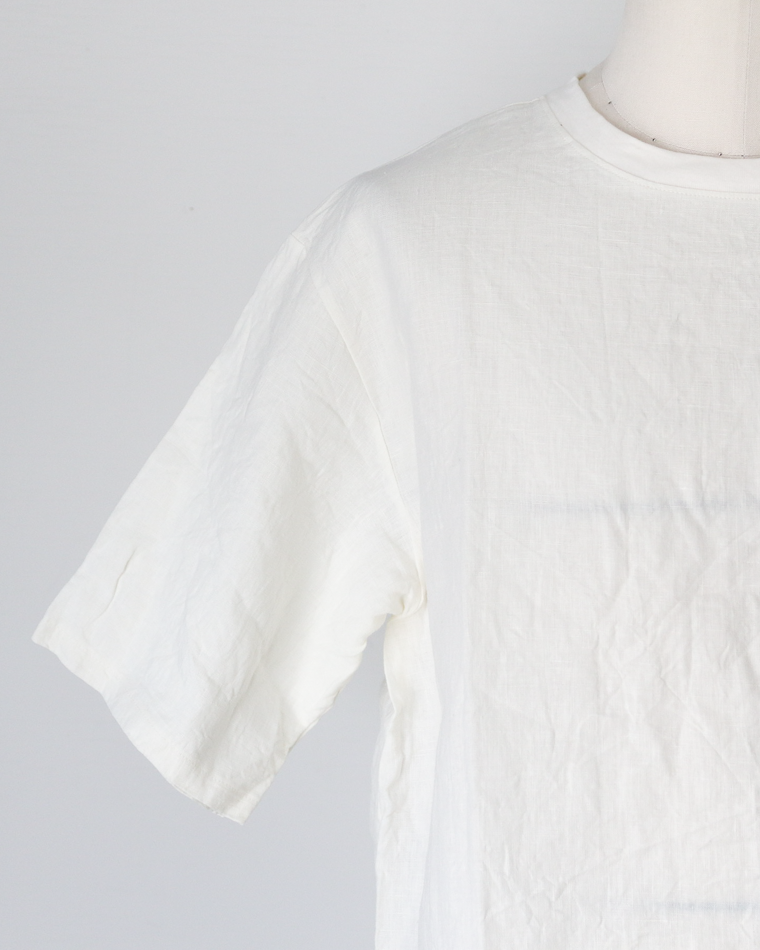 DELICIOUS LINEN Big T WHITE