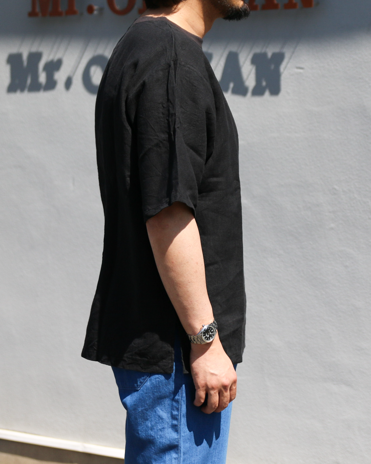 DELICIOUS LINEN Big T BLACK