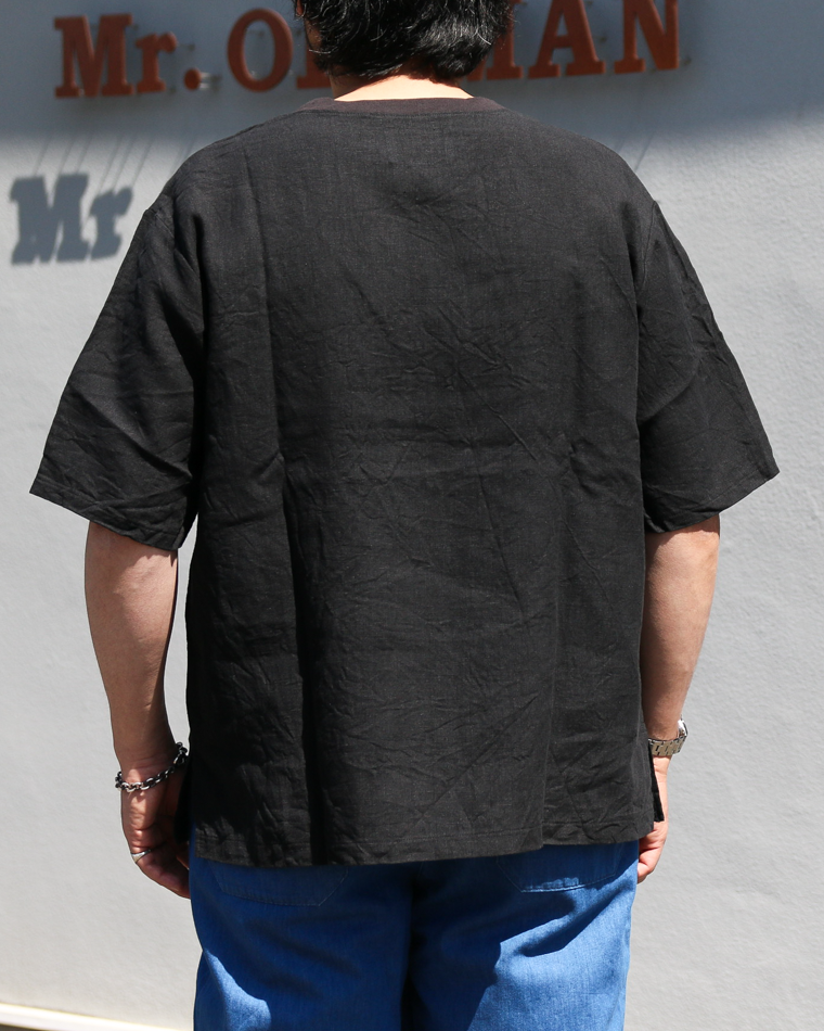 DELICIOUS LINEN Big T BLACK