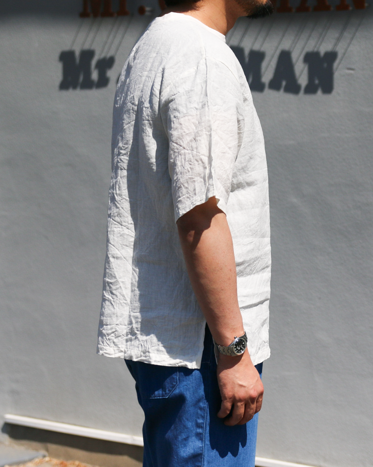 DELICIOUS LINEN Big T WHITE