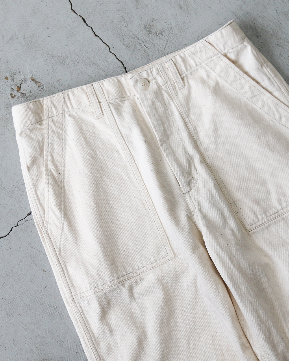 Mr.OLDMAN ミスターオールドマン OLDMAN DENIM FATIGUE PANTS Natural