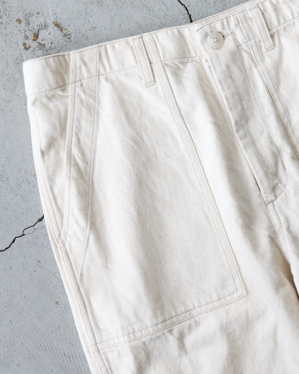 Mr.OLDMAN ミスターオールドマン OLDMAN DENIM FATIGUE PANTS Natural