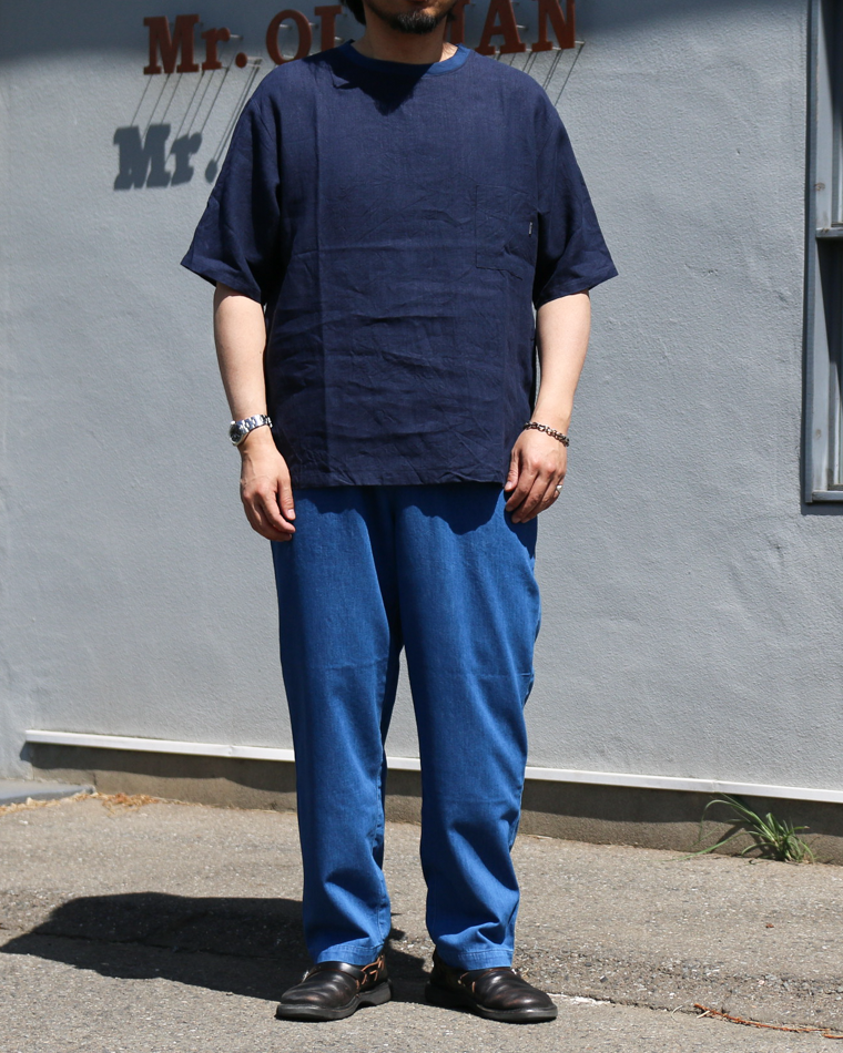 DELICIOUS LINEN Big T NAVY