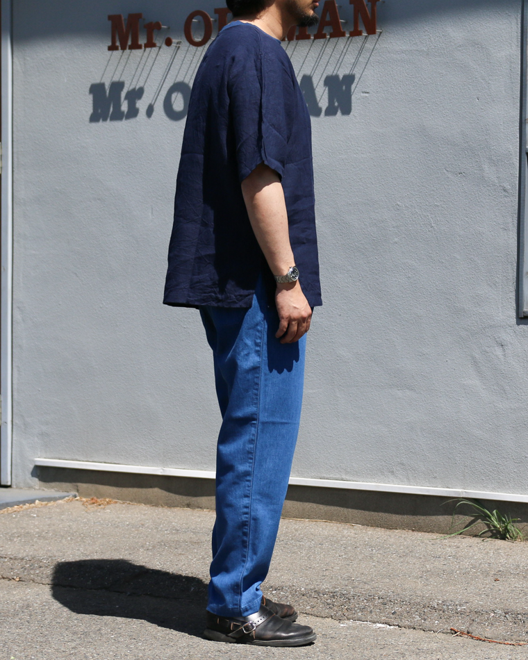 DELICIOUS LINEN Big T NAVY