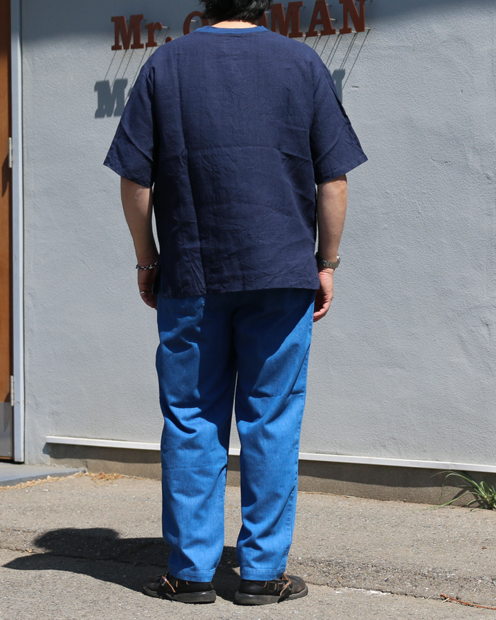DELICIOUS LINEN Big T NAVY