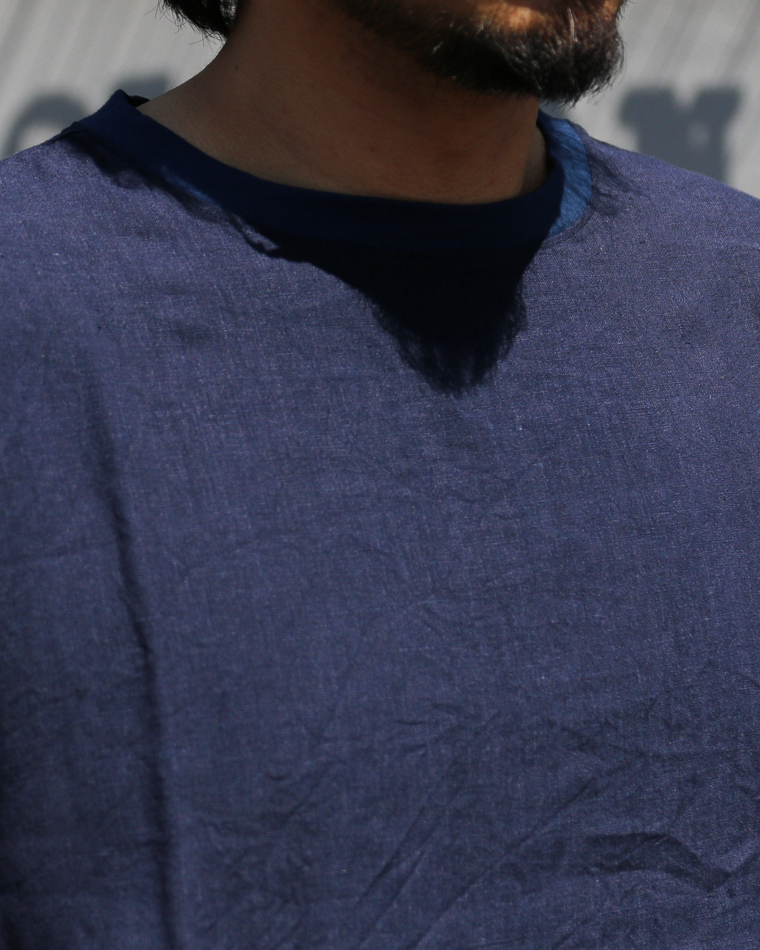 DELICIOUS LINEN Big T NAVY