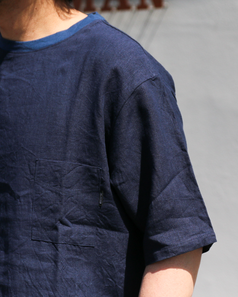 DELICIOUS LINEN Big T NAVY