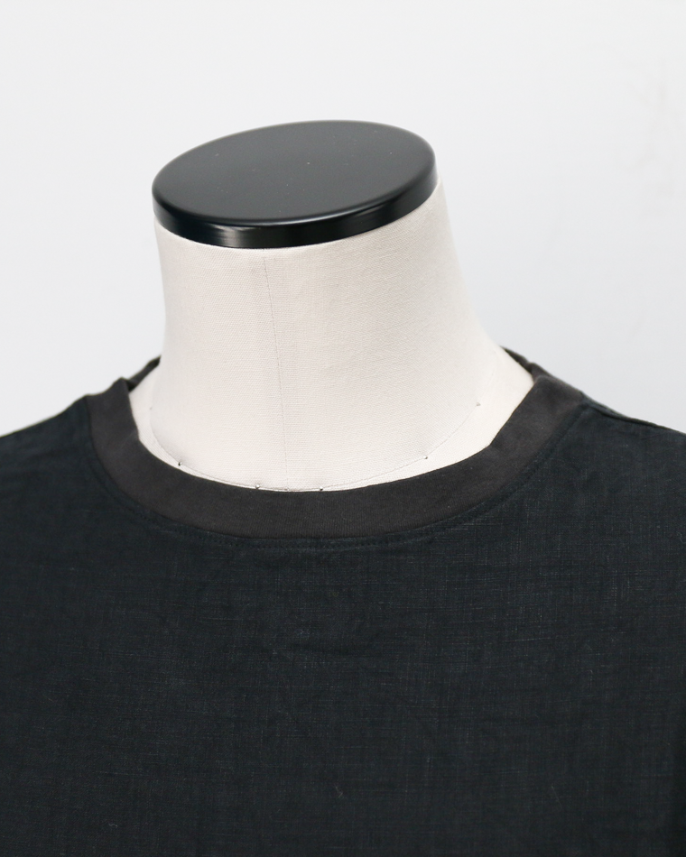DELICIOUS LINEN Big T BLACK