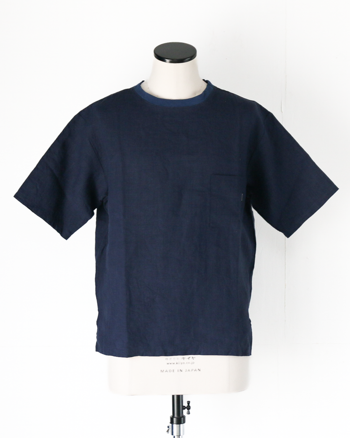 DELICIOUS LINEN Big T NAVY