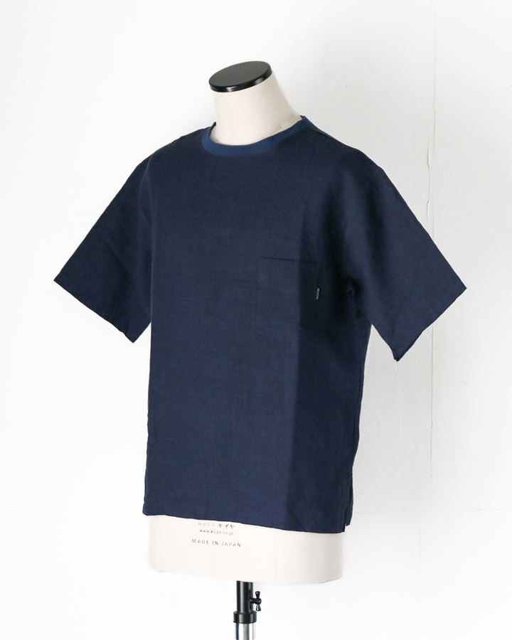 DELICIOUS LINEN Big T NAVY
