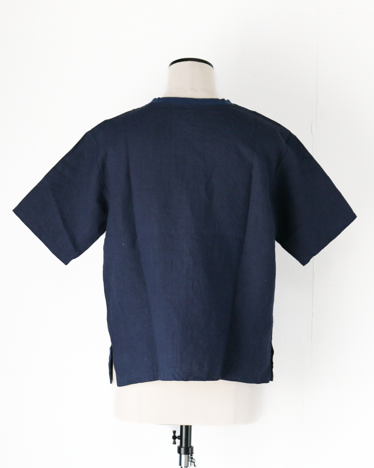 DELICIOUS LINEN Big T NAVY