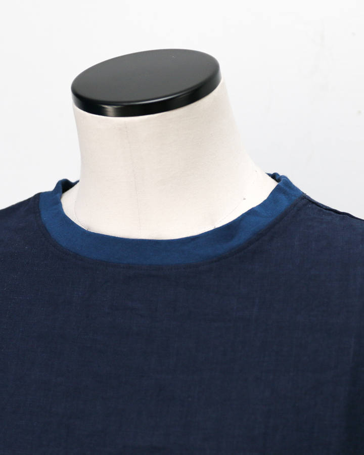 DELICIOUS LINEN Big T NAVY