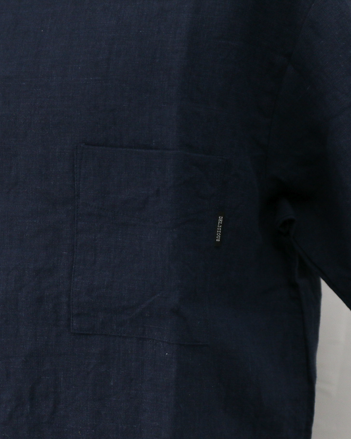 DELICIOUS LINEN Big T NAVY