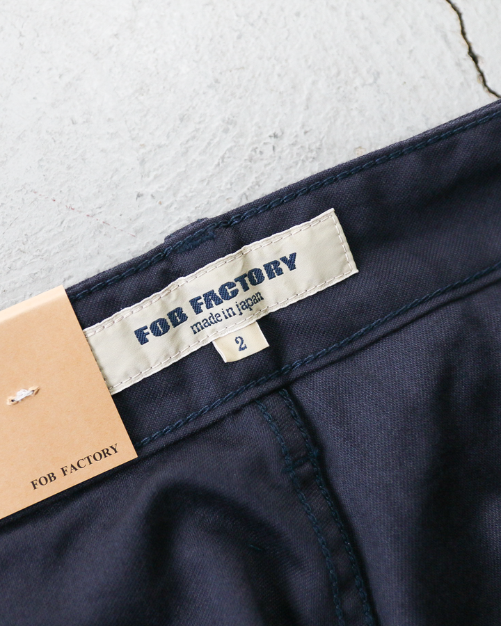 FOB factory エフオービーファクトリー F0540 BAKER PANTS TYPE2 Navy