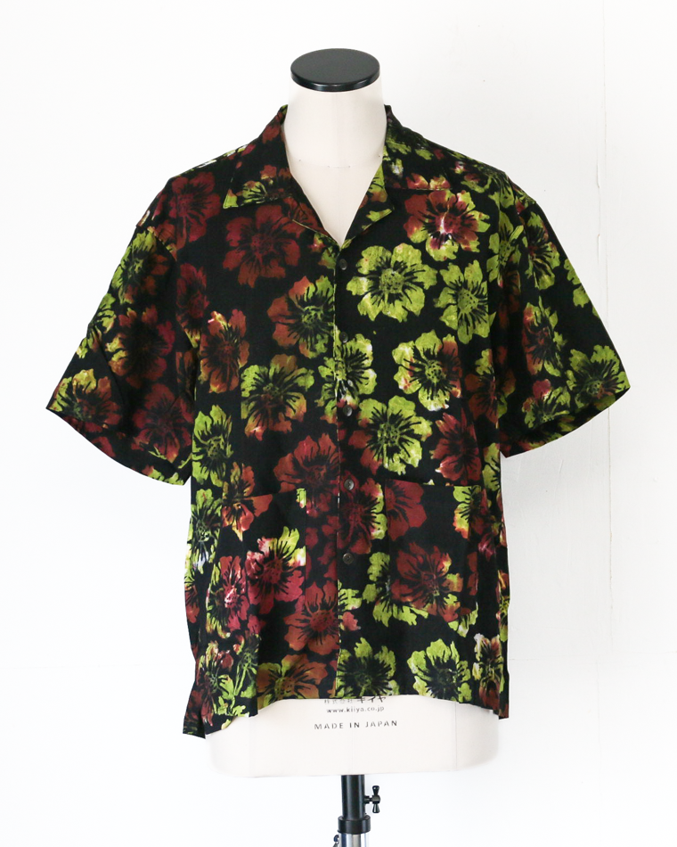 JAWANDI S/S Open Collar shirt Batik Flower