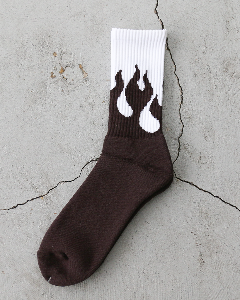 TONY SOCKS FIRE PATTERN Black×White｜ファイヤーパターン ソックス