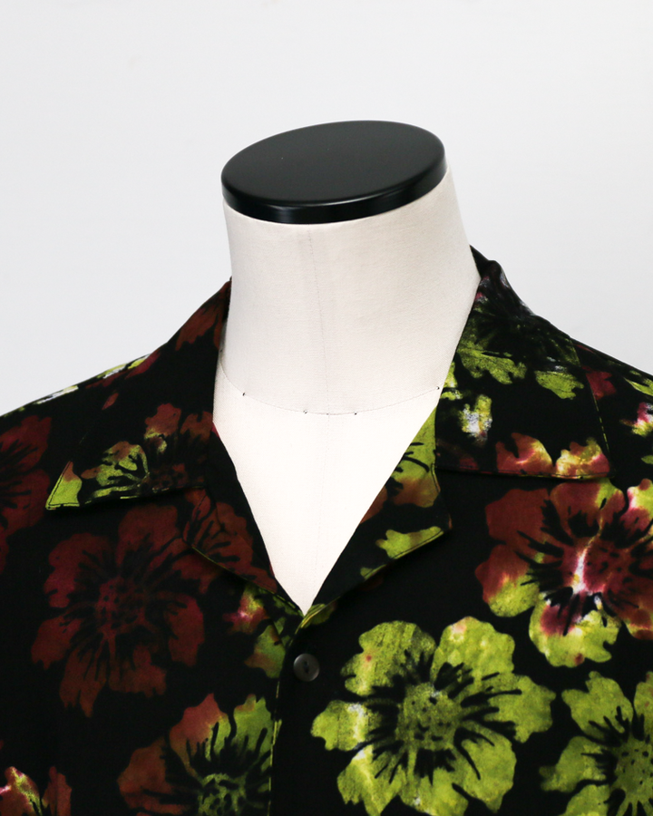 JAWANDI S/S Open Collar shirt Batik Flower