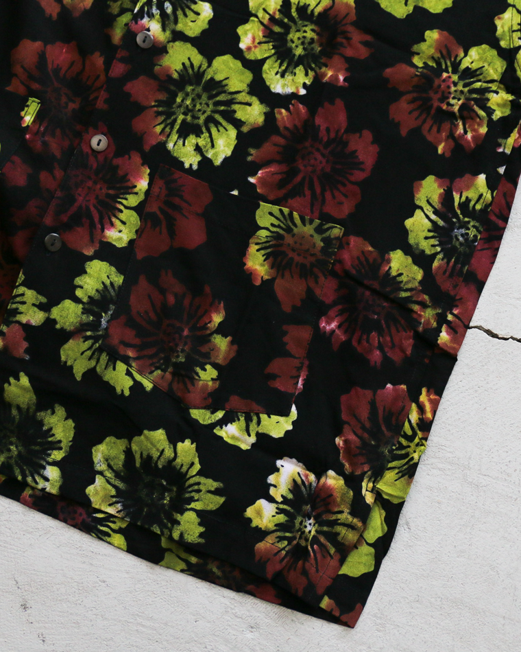 JAWANDI S/S Open Collar shirt Batik Flower