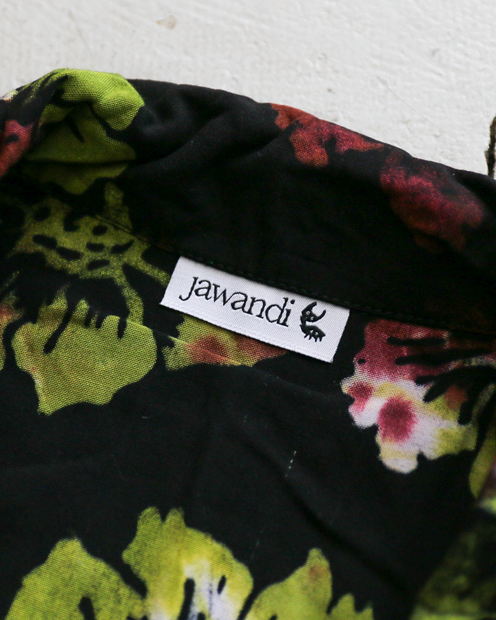 JAWANDI S/S Open Collar shirt Batik Flower