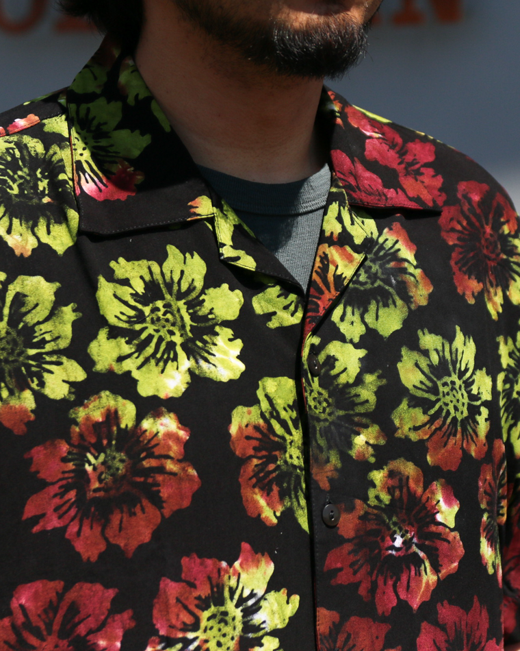 JAWANDI S/S Open Collar shirt Batik Flower