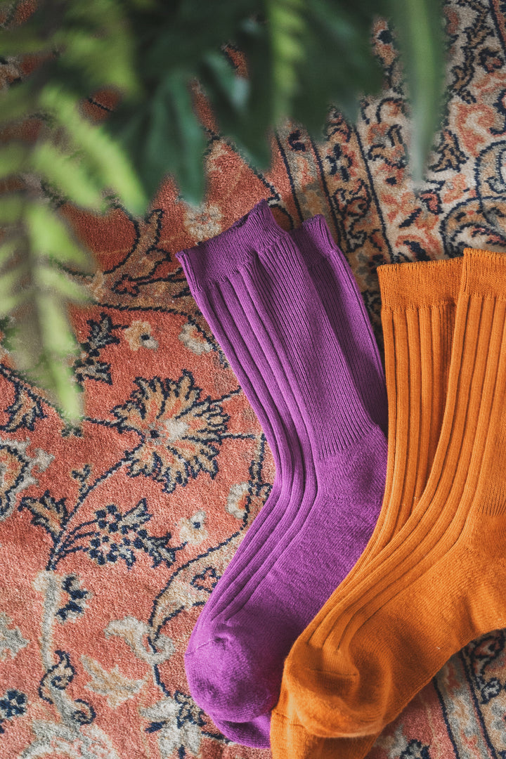 NAVY ROOTS ネイビールーツ Pile Color Rib Socks