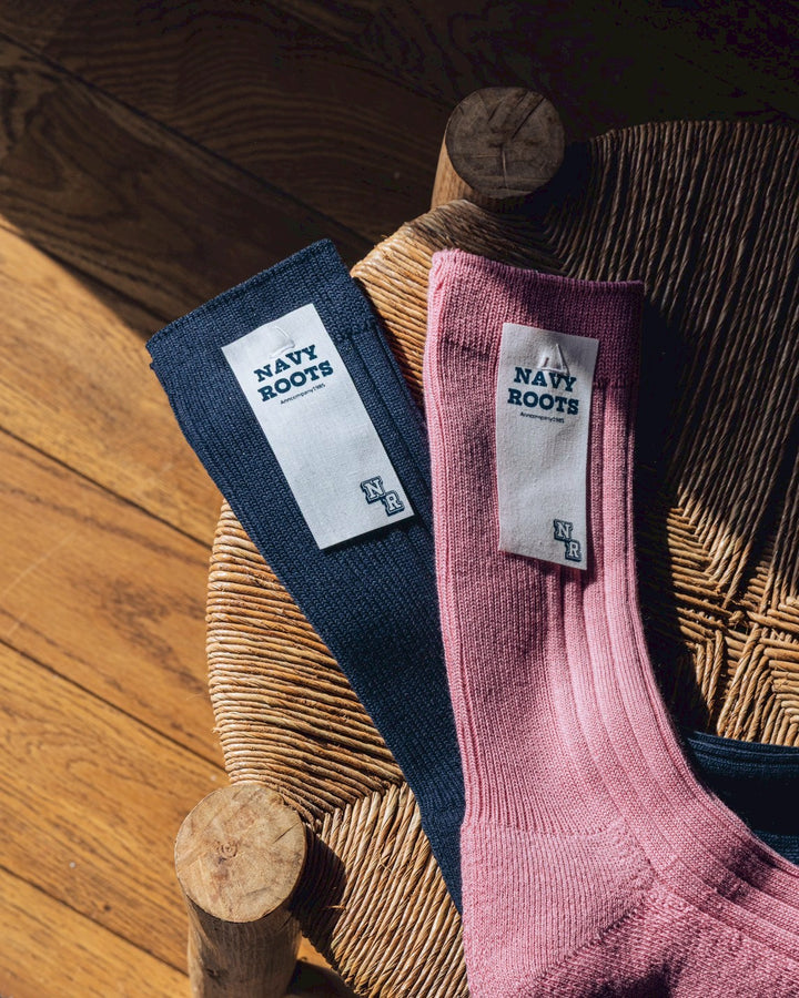 NAVY ROOTS ネイビールーツ Pile Color Rib Socks