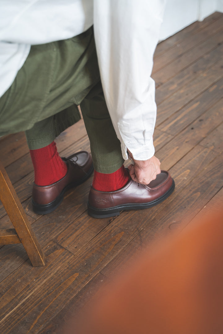 NAVY ROOTS ネイビールーツ Pile Color Rib Socks