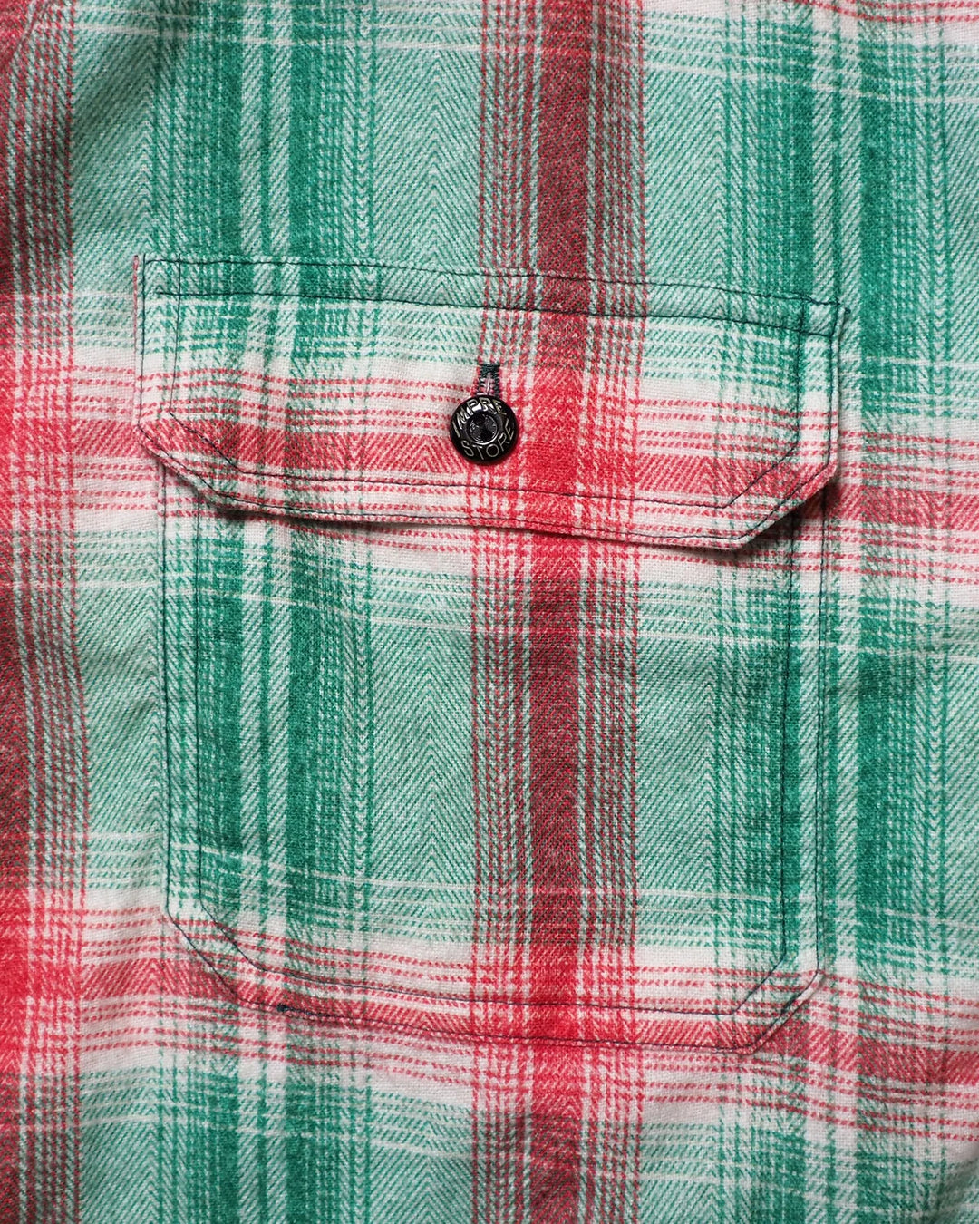 IMPRESTORE インプレストア Flannel Hooded Shirt / Springsteen (Green×Red)
