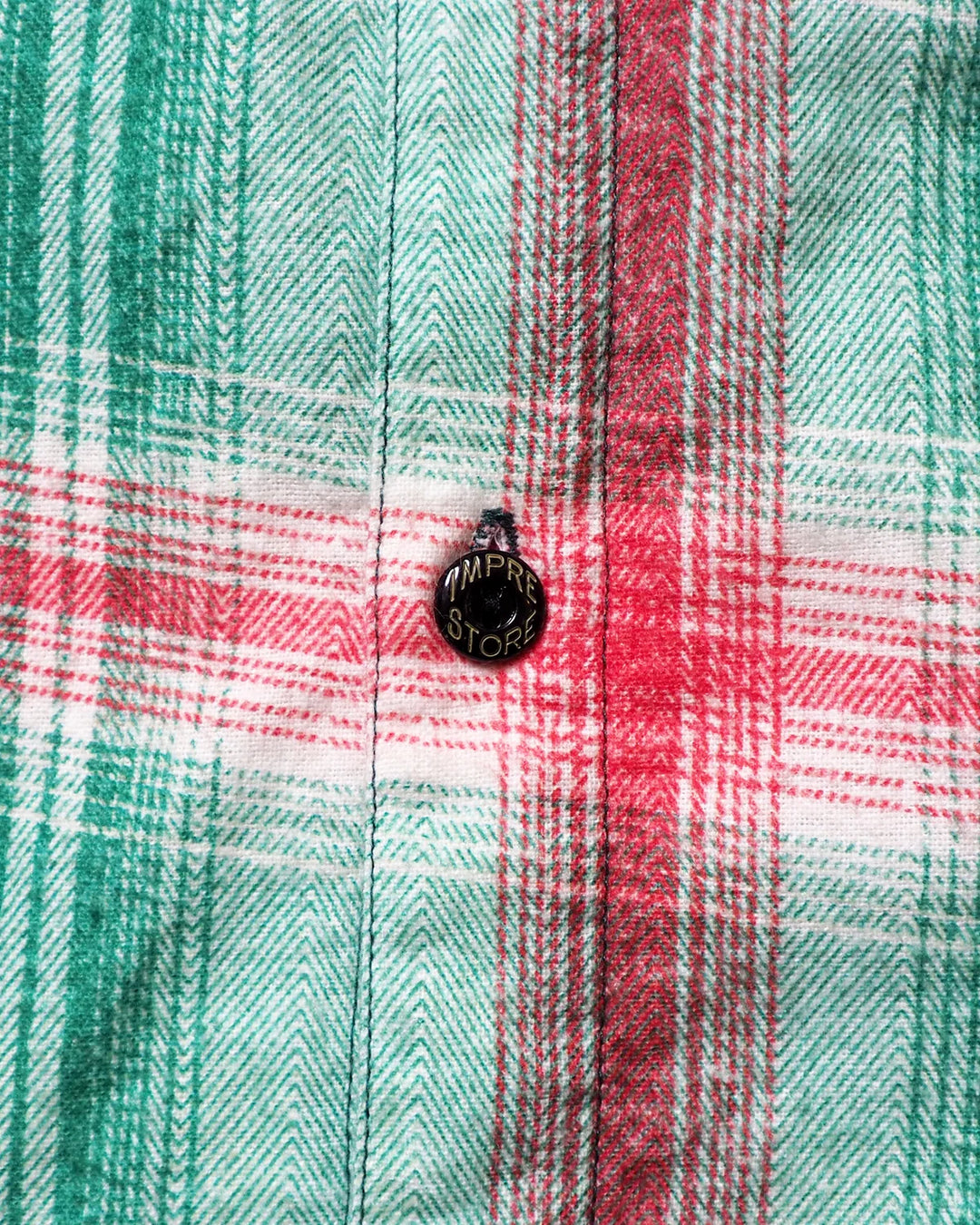 IMPRESTORE インプレストア Flannel Hooded Shirt / Springsteen (Green×Red)