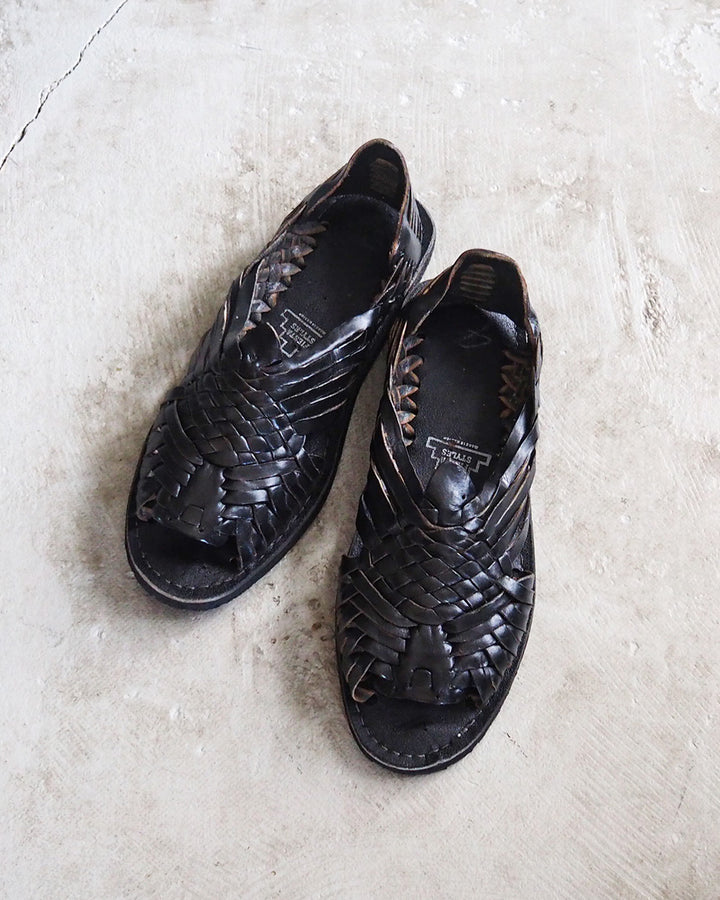 HUARACHE MEXICAN SANDAL handmade in Mexico BLACK