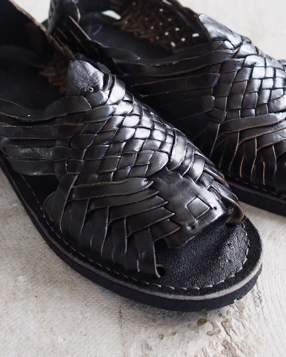 HUARACHE MEXICAN SANDAL handmade in Mexico BLACK