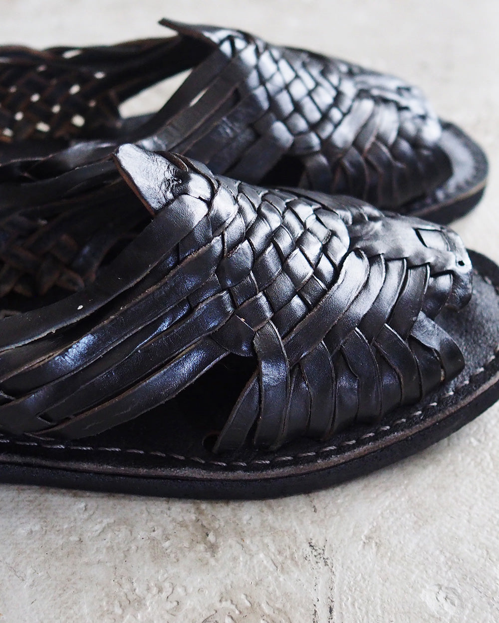 HUARACHE MEXICAN SANDAL handmade in Mexico BLACK