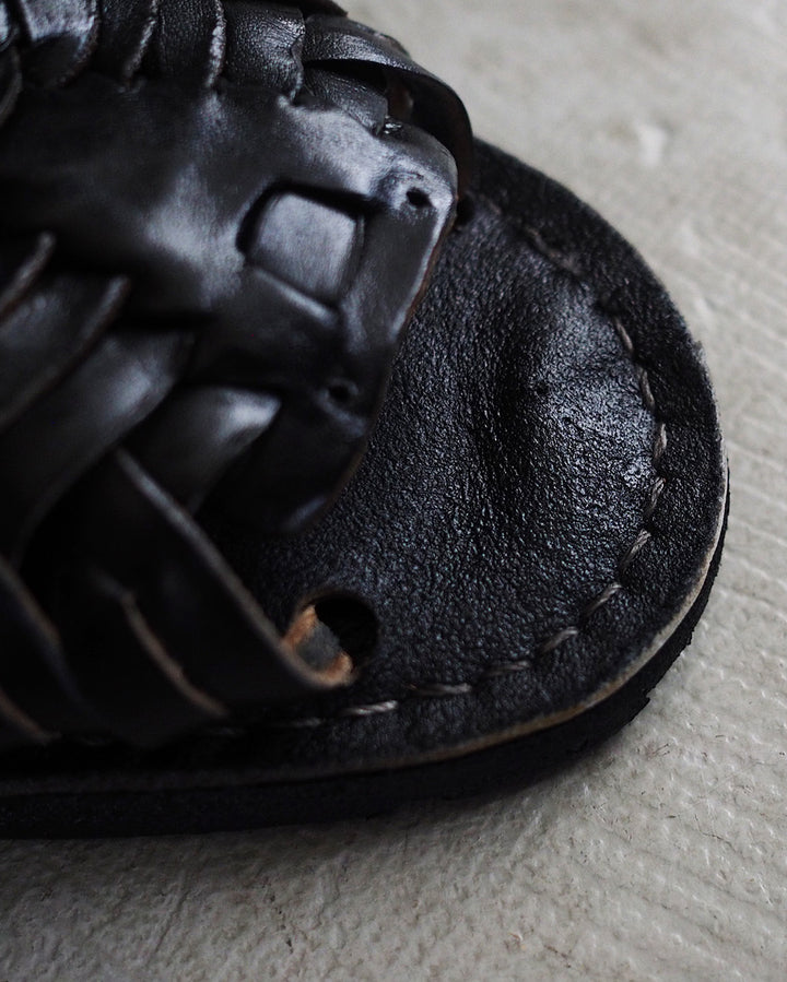 HUARACHE MEXICAN SANDAL handmade in Mexico BLACK